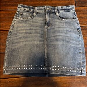 a.n.a Blue Mini Pencil Skirt with Embellished Details for Night Out